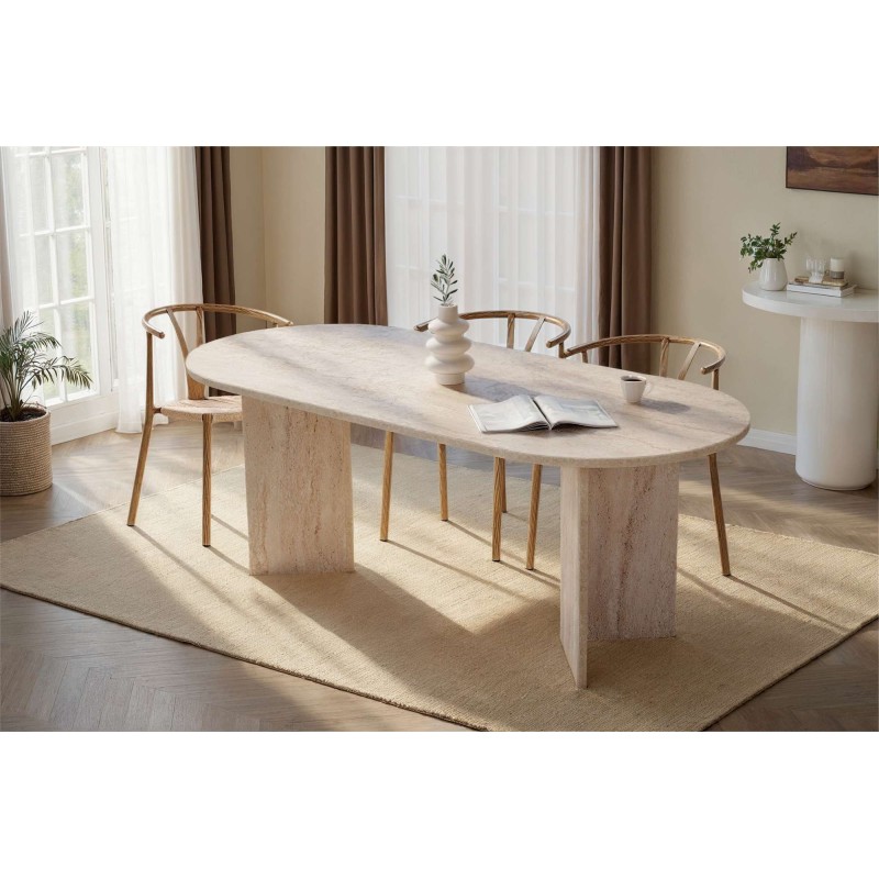 Dining Table Sabella - Travertine Travertine