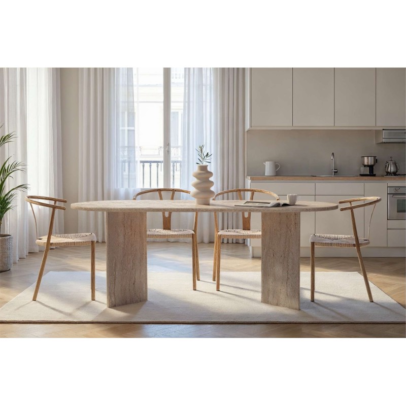 Dining Table Sabella - Travertine Travertine