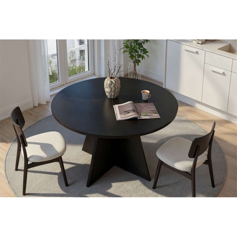 Dining Table Virella - Wood Black Wood Black