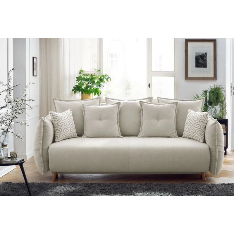 3-Seat Sofa-Bed Puffy - Cream Cream