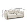 3-Seat Sofa-Bed Puffy - Cream Cream