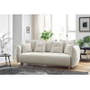 3-Seat Sofa-Bed Puffy - Cream Cream