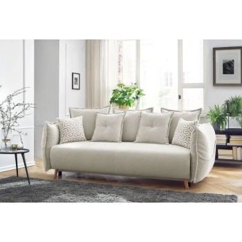 3-Seat Sofa-Bed Puffy - Cream Cream