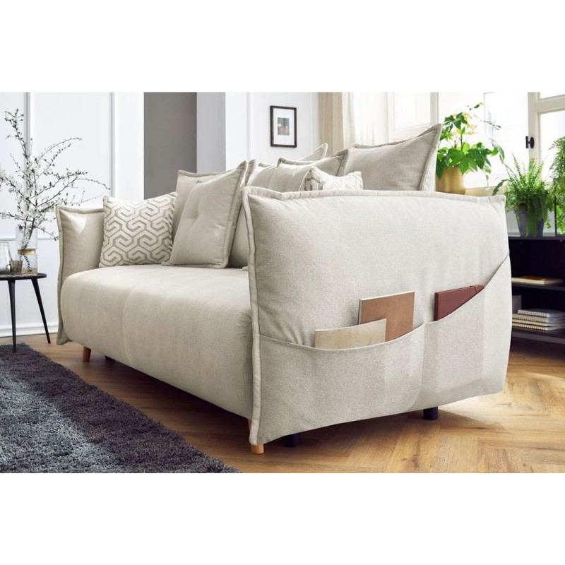 3-Seat Sofa-Bed Puffy - Cream Cream