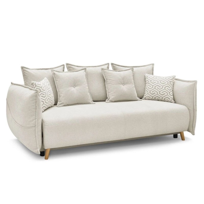 3-Seat Sofa-Bed Puffy - Cream Cream
