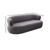 3-Seat Sofa Roma - Dark Grey Dark Grey