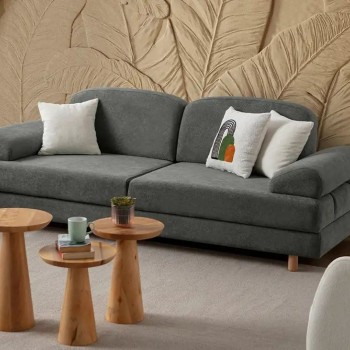 3-Seat Sofa-Bed Aries - Anthracite Anthracite