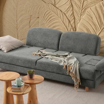3-Seat Sofa-Bed Aries - Anthracite Anthracite