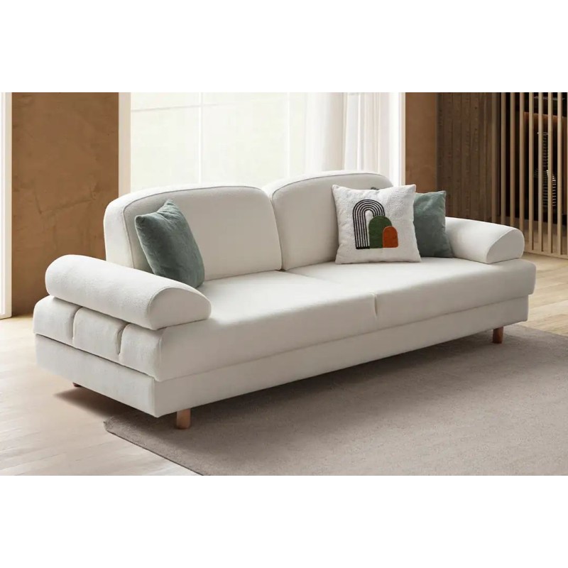 3-Seat Sofa-Bed Aries - White White