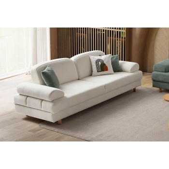 3-Seat Sofa-Bed Aries - White White