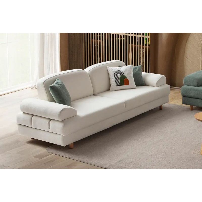3-Seat Sofa-Bed Aries - White White