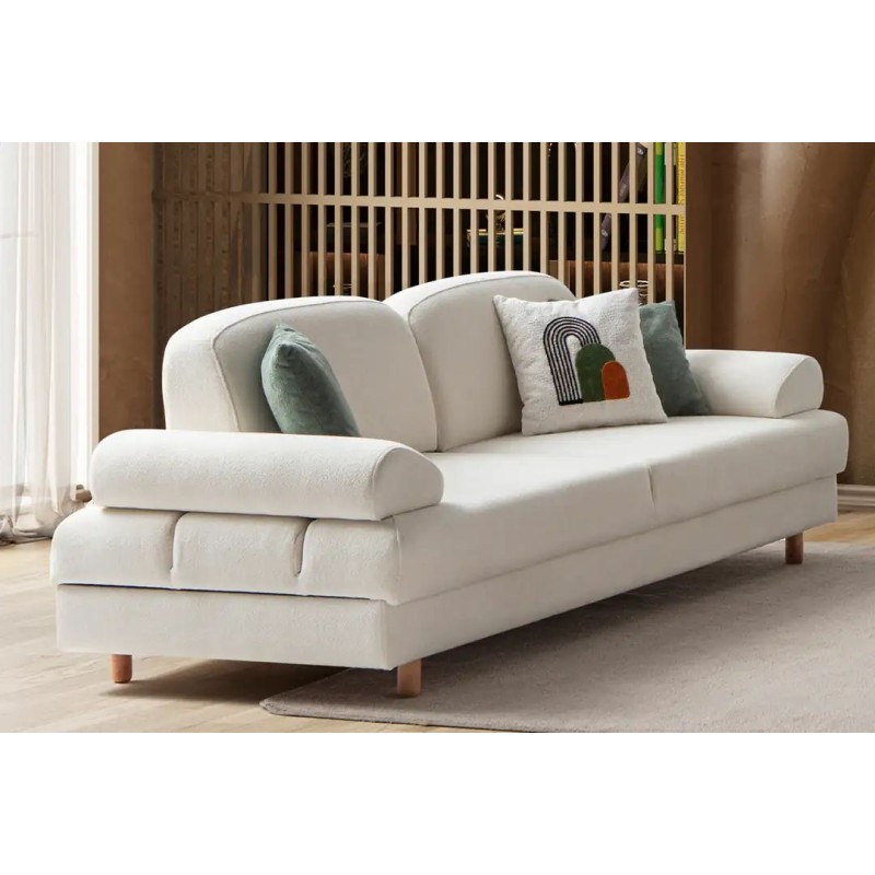 3-Seat Sofa-Bed Aries - White White