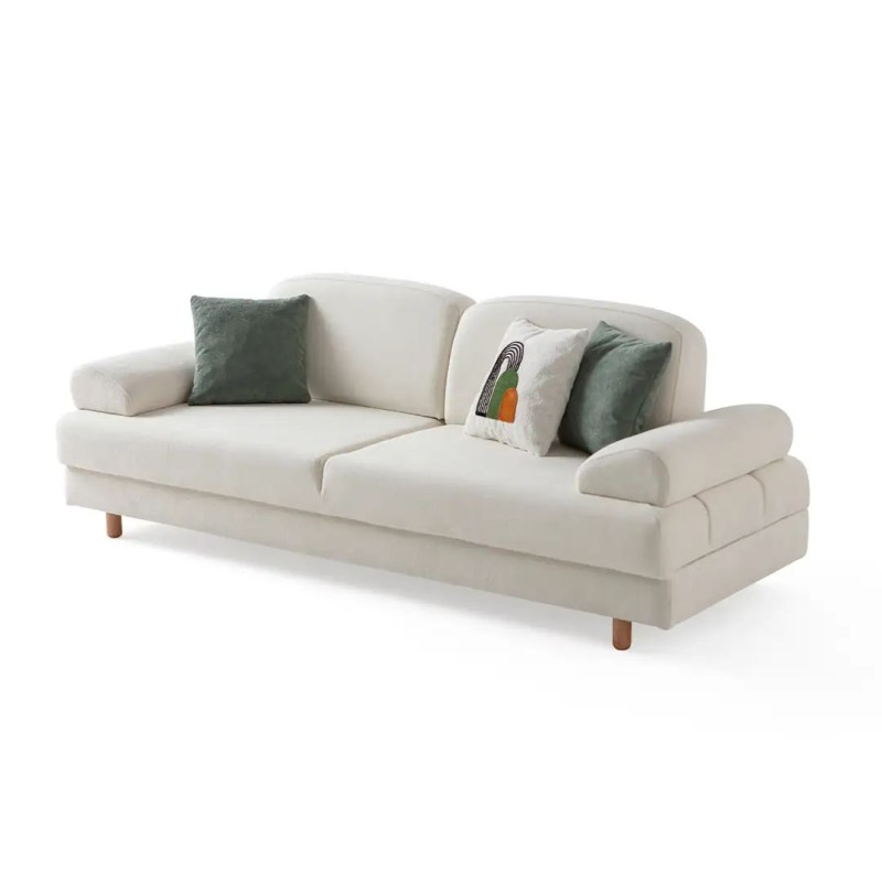 3-Seat Sofa-Bed Aries - White White