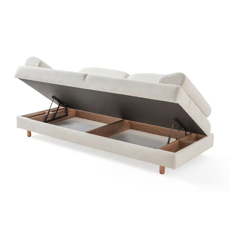 3-Seat Sofa-Bed Aries - White White