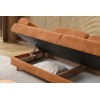 3-Seat Sofa-Bed Aries - Tile Red Tile Red