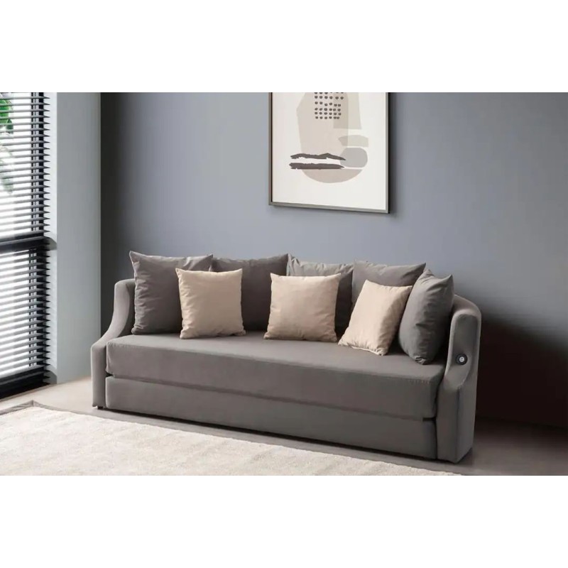 3-Seat Sofa-Bed Letto - Anthracite Anthracite