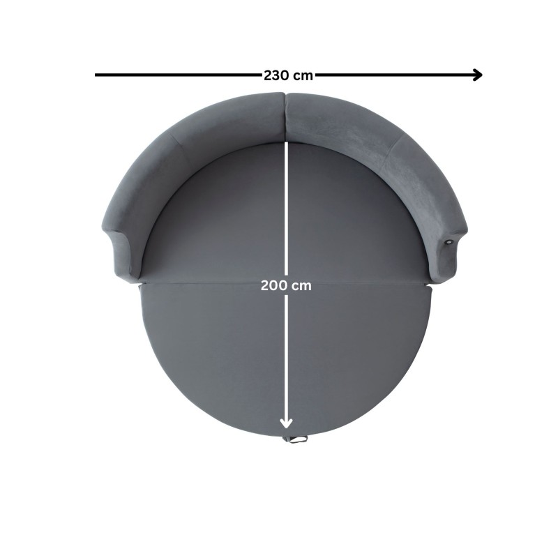 3-Seat Sofa-Bed Letto - Anthracite Anthracite