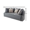 3-Seat Sofa-Bed Letto - Anthracite Anthracite