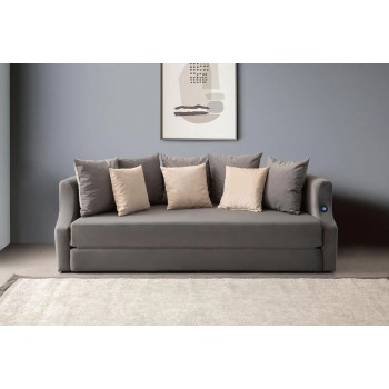 3-Seat Sofa-Bed Letto - Anthracite Anthracite