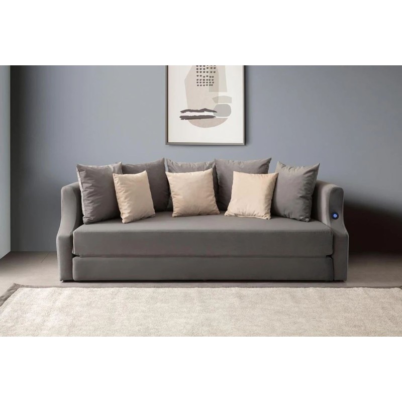 3-Seat Sofa-Bed Letto - Anthracite Anthracite