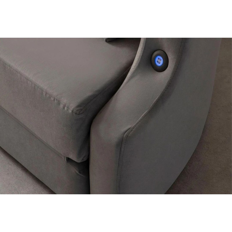 3-Seat Sofa-Bed Letto - Anthracite Anthracite