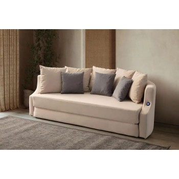 3-Seat Sofa-Bed Letto - Cream Cream