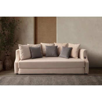 3-Seat Sofa-Bed Letto - Cream Cream