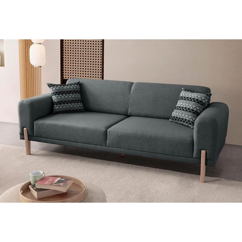 3-Seat Sofa-Bed Mocha - Anthracite Anthracite