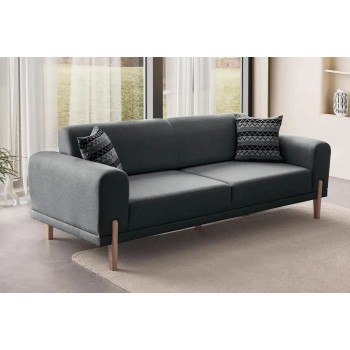 3-Seat Sofa-Bed Mocha - Anthracite Anthracite