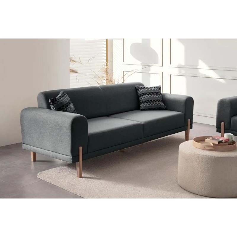 3-Seat Sofa-Bed Mocha - Anthracite Anthracite