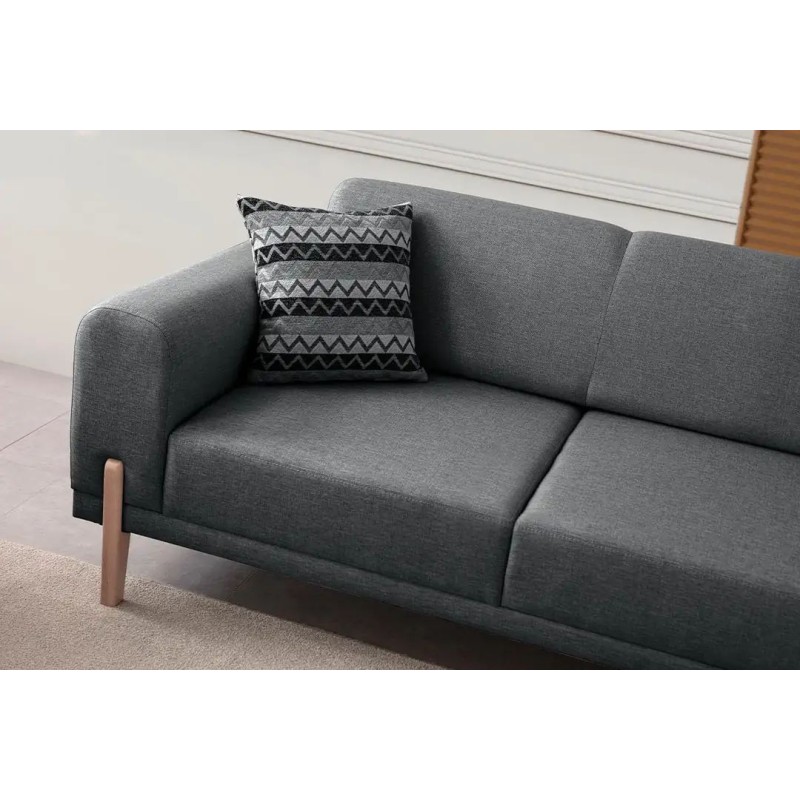 3-Seat Sofa-Bed Mocha - Anthracite Anthracite