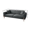 3-Seat Sofa-Bed Mocha - Anthracite Anthracite