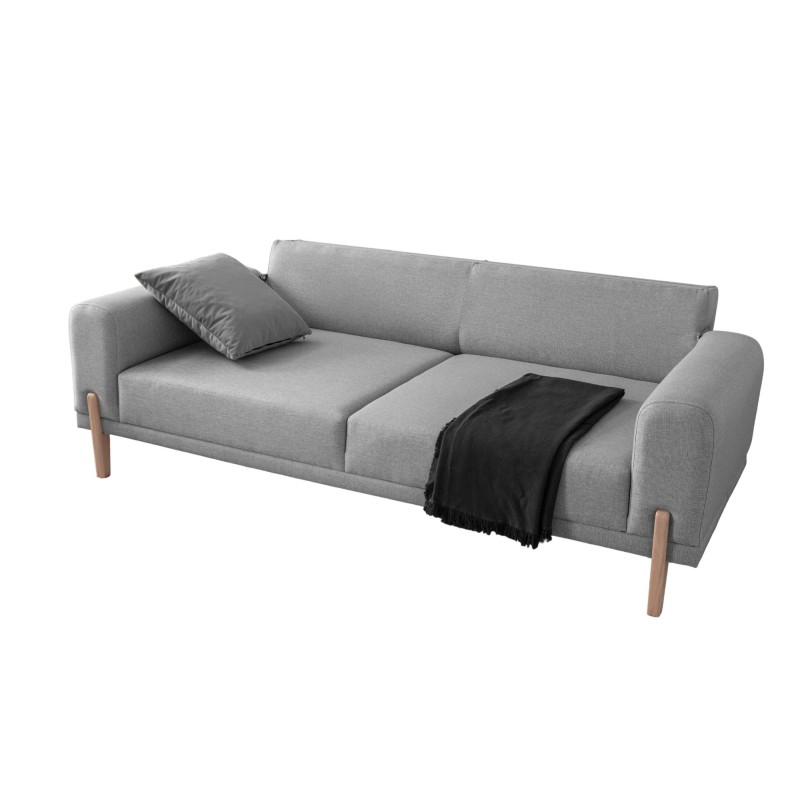 3-Seat Sofa-Bed Mocha - Grey Grey