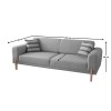 3-Seat Sofa-Bed Mocha - Grey Grey