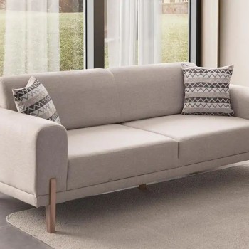 3-Seat Sofa-Bed Mocha - Cream Cream