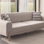3-Seat Sofa-Bed Mocha - Cream Cream