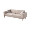 3-Seat Sofa-Bed Mocha - Cream Cream