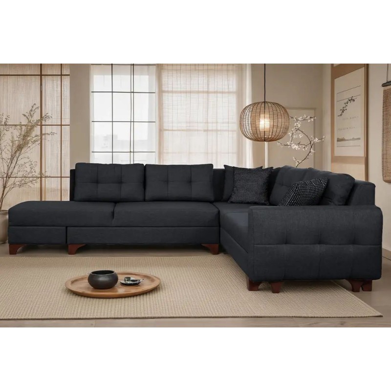 Corner Sofa C-Loft Left - Anthracite Anthracite