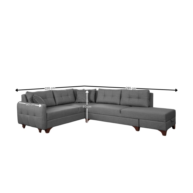 Corner Sofa C-Loft Right - Grey Grey