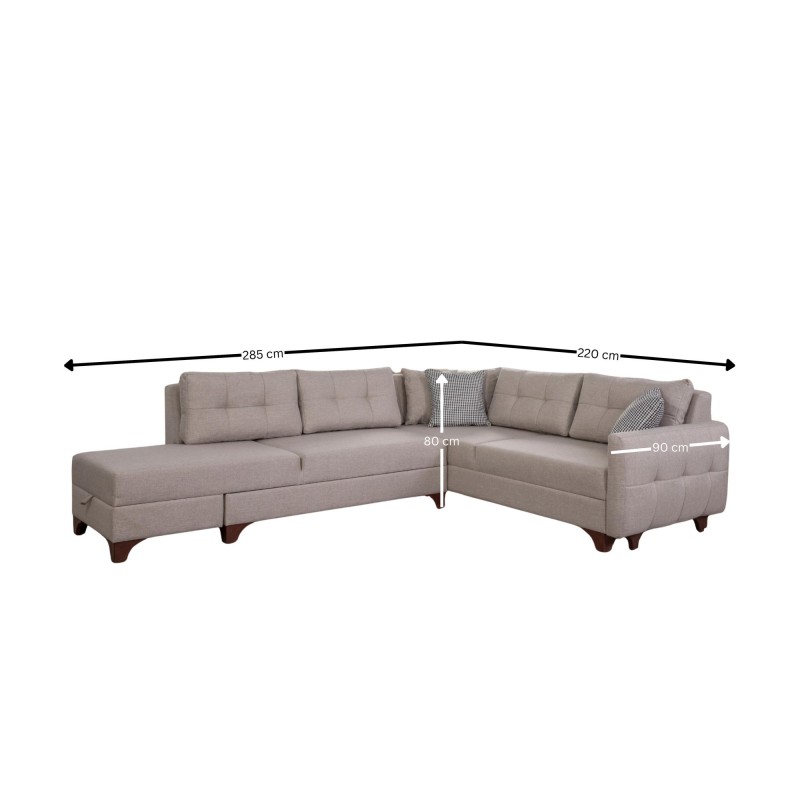 Corner Sofa C-Loft Left - Cream Cream