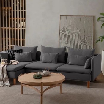 Corner Sofa Flexy Relax - Anthracite Anthracite