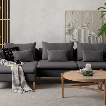 Corner Sofa Flexy Relax - Anthracite Anthracite