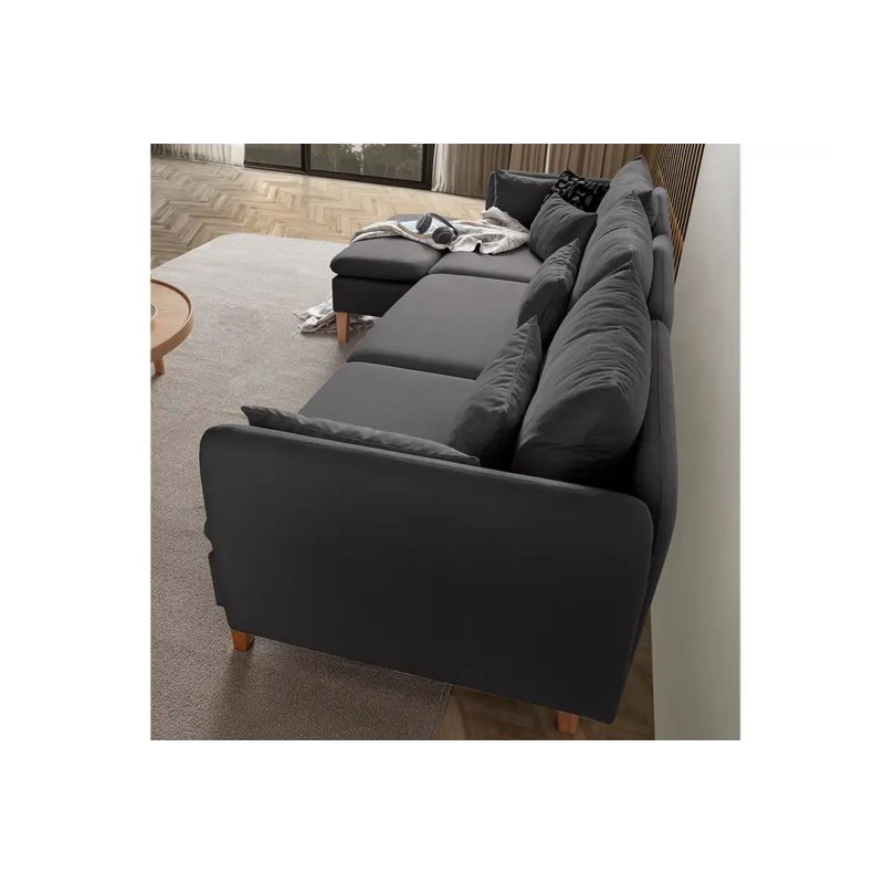 Corner Sofa Flexy Relax - Anthracite Anthracite