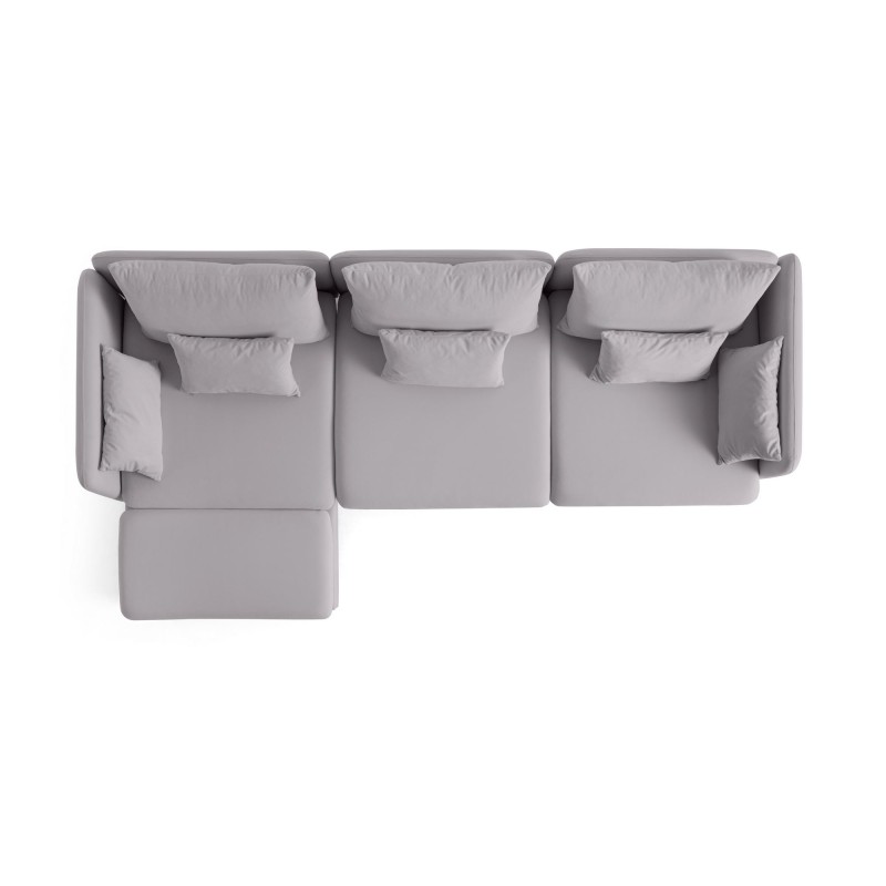 Corner Sofa Flexy Relax - Grey Grey