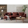 Corner Sofa Flexy Relax - Tile Red Tile Red