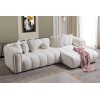 Γωνιακός Καναπές με Δεξιά Γωνία - N-Line Kosta - Χρώμα Λευκό Μπουκλέ