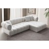 Γωνιακός Καναπές Δεξιά Γωνία - Petra - Χρώμα Λευκό - 280-170x90x70εκ