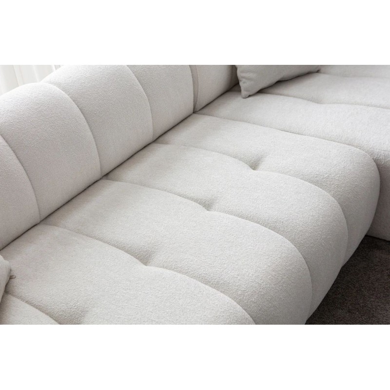 Γωνιακός Καναπές Δεξιά Γωνία - Petra - Χρώμα Λευκό - 280-170x90x70εκ