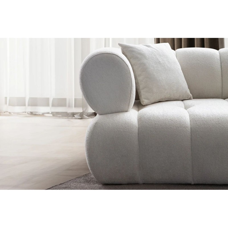 Γωνιακός Καναπές Δεξιά Γωνία - Petra - Χρώμα Λευκό - 280-170x90x70εκ