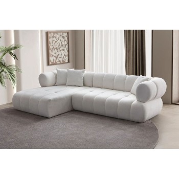 Corner Sofa Petra Left - White White